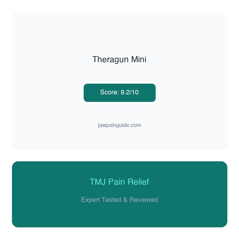 Theragun Mini handheld percussion massager for TMJ jaw pain relief